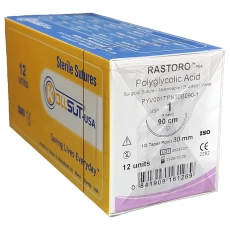 CƏRRAHİ SAP, RASTORO, VIKRIL, SENTESORB (KOLLSUT-USA) (1, 30mm, 1/2, Deşici, 90sm ,  PYV001TPN30B090-1) 12 ədəd/qutu