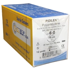 CƏRRAHİ SAP, PIDILEN, MONOPLEN, 6-0, 16mm, 3/8, Deşici, 75sm PPL060TPN16C075-1, 12 ədəd/qutu